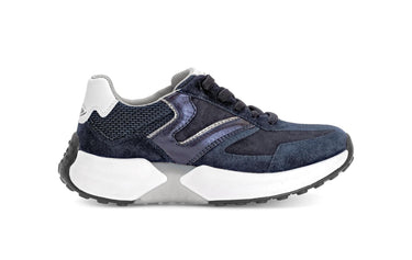 Baskets bleues en cuir