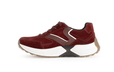 Baskets bordeaux en cuir