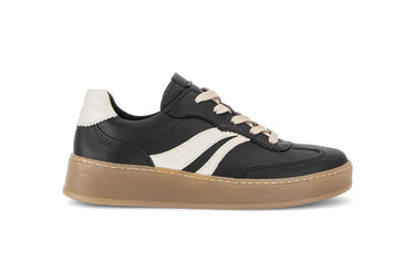 Baskets noires en cuir lisse