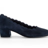 Escarpins bleus en cuir velours