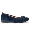 Ballerines bleues en cuir velours