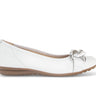 Ballerines blanches en cuir lisse