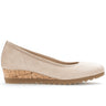 Ballerines beiges en cuir velours