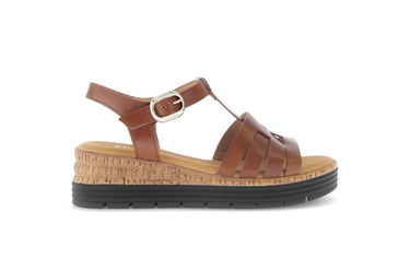 Sandales marron en cuir