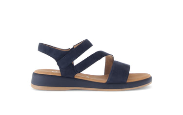 Sandales bleues en cuir nubuck