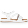 Sandales blanches en cuir lisse