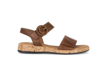 Sandales camel en cuir