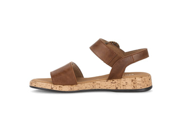 Sandales camel en cuir