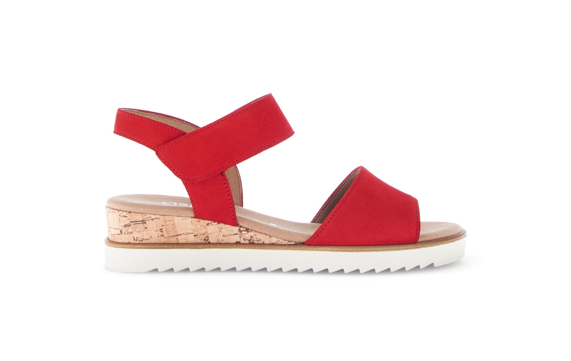 Sandales rouges en cuir velours – Gabor