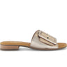 Mules dorées en cuir métallisé