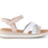 Sandales roses en cuir lisse