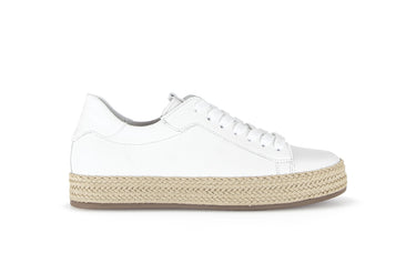 Baskets blanches en cuir lisse