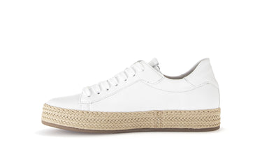 Baskets blanches en cuir lisse
