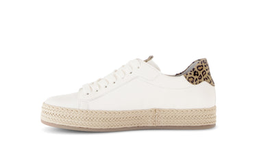 Baskets multicolores en cuir lisse