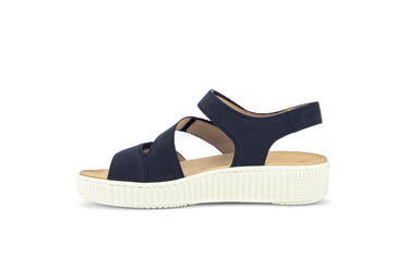 Sandales bleues en cuir nubuck