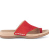 Mules rouges en cuir velours
