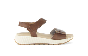 Sandales beiges en cuir lisse