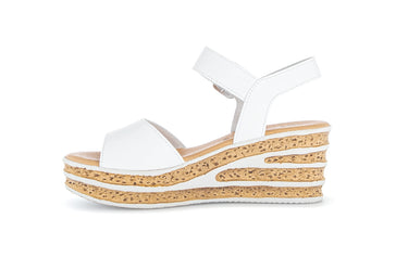 Sandales blanches en cuir lisse