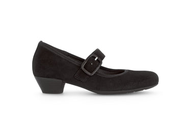 Gabor Trotteurs en cuir lisse à talon décroché bloc Noir - Chaussures Gabor Trotteurs en cuir lisse à talon décroché bloc Noir - Chaussures