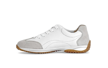 Baskets blanches en cuir lisse