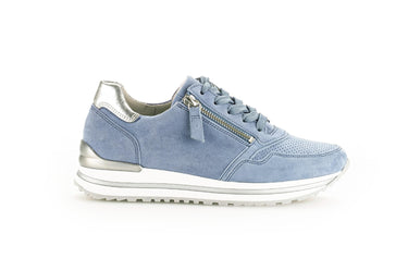Baskets bleu clair en cuir