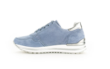 Baskets bleu clair en cuir