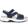 Sandales bleues en cuir lisse
