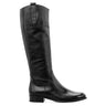 Bottes noires en cuir lisse
