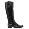 Bottes noires en cuir lisse