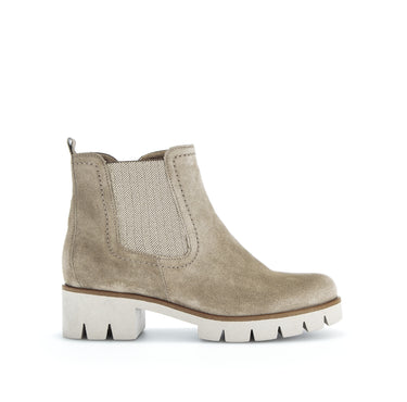 Bottines beiges en cuir