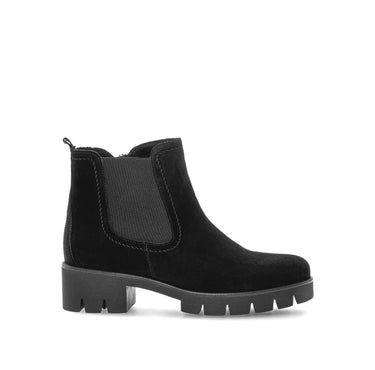 Bottines noires en cuir velours