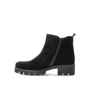 Bottines noires en cuir velours