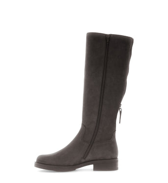 Bottes grises en cuir