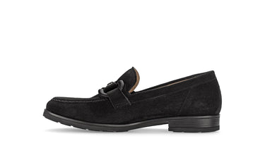 Ballerines noires en cuir velours
