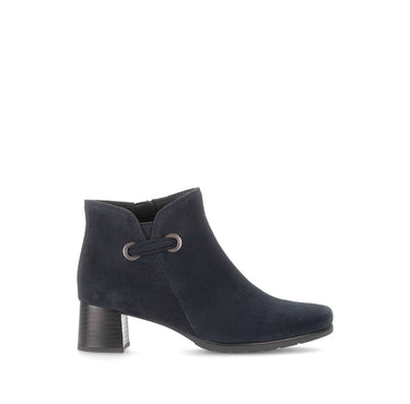 Bottines bleues en cuir