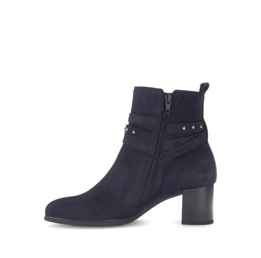 Bottines bleues en cuir