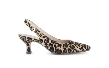 Escarpins brides arrière léopard en nubuck