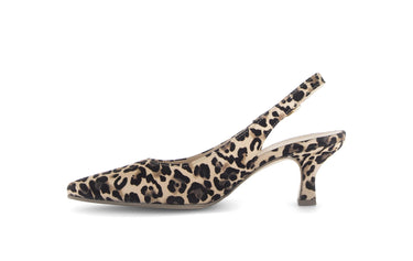 Escarpins brides arrière léopard en nubuck