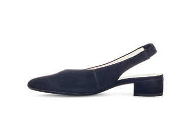 Escarpins à bride arrière bleus en cuir