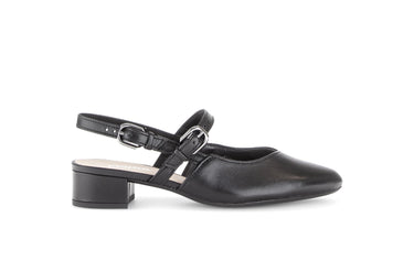 Brides arrière noires en cuir