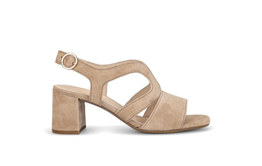 Sandales beiges en cuir