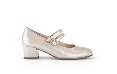 Escarpins dorés en cuir