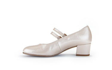 Escarpins dorés en cuir