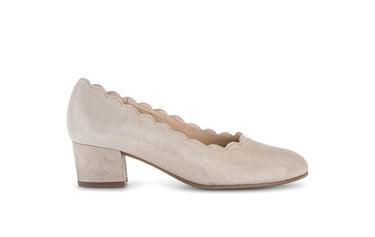 Escarpins beiges en nubuck irisé