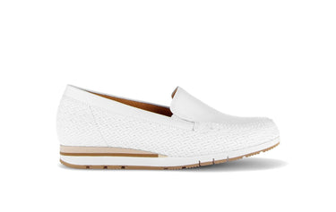 Ballerines blanches en cuir