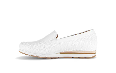 Ballerines blanches en cuir