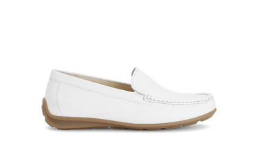 Mocassins blancs en cuir imprimé