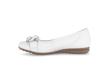 Ballerines blanches en cuir