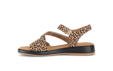 Sandales léopard en cuir