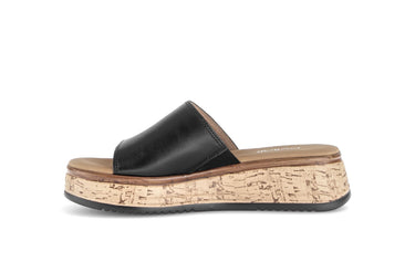 Mules noires en cuir
